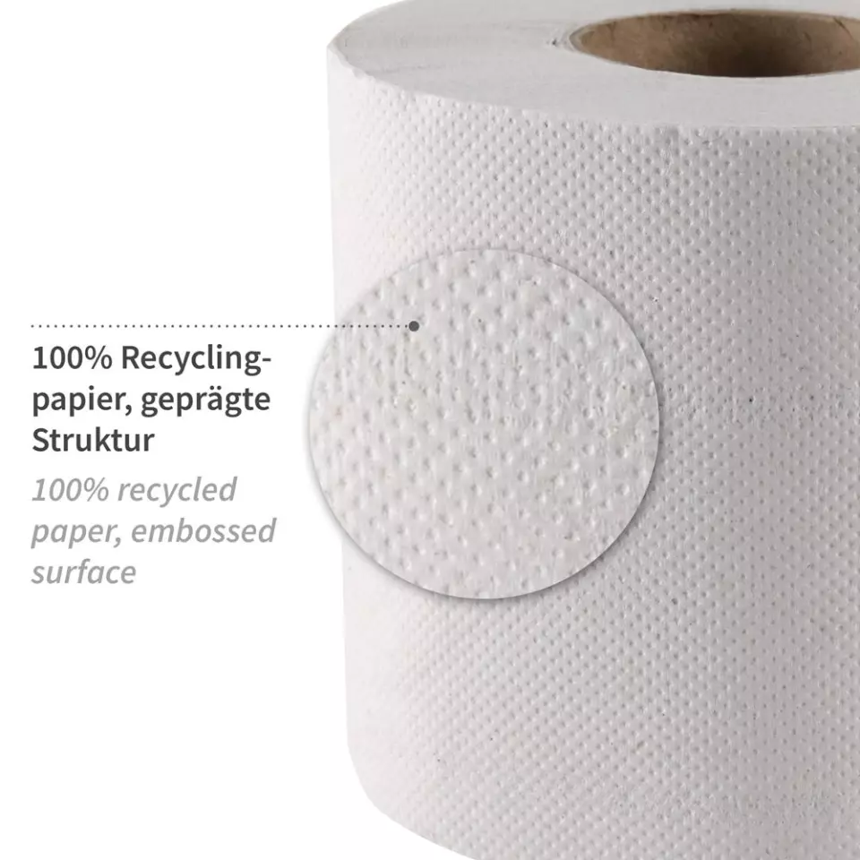 HygoClean 30422, Small Roll 2-Ply Recycled Paper Toilet Paper, Natural, image 2, gallery thumbnail