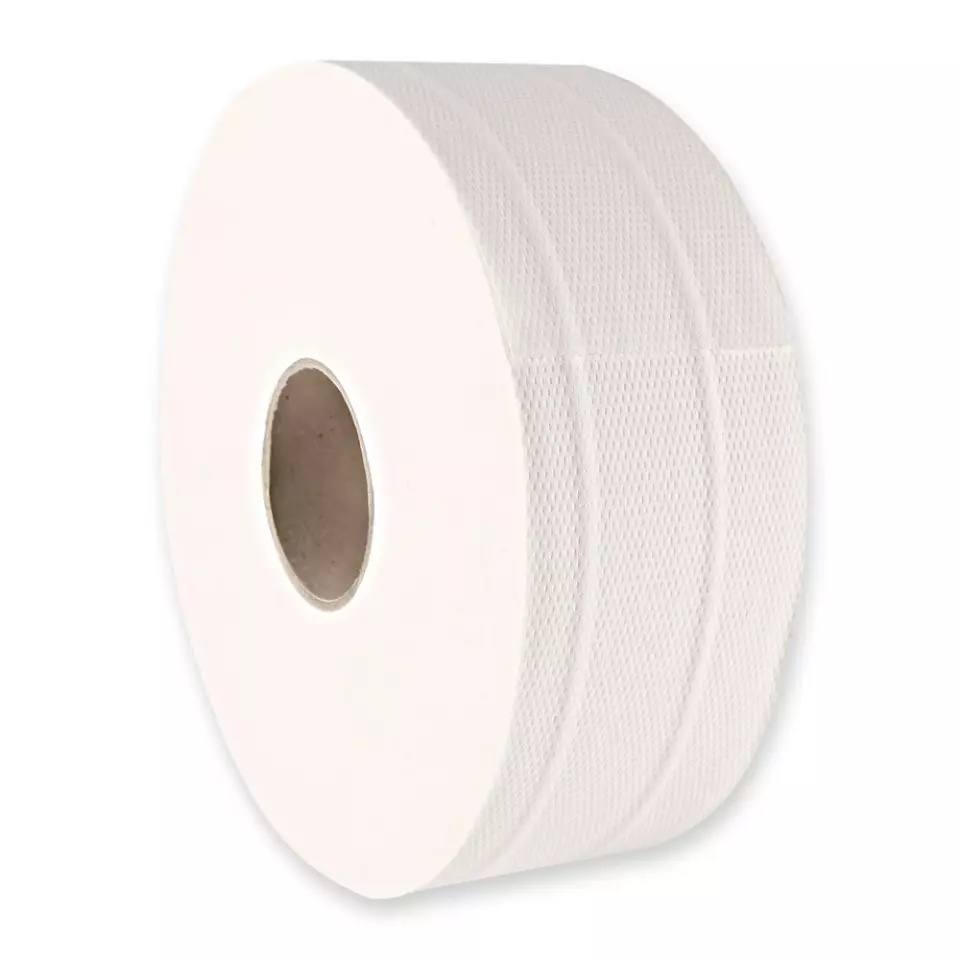 HygoClean 30439, Jumbo Cellulose Toilet Paper, 3-Ply, Brightwhite, image 1, gallery thumbnail