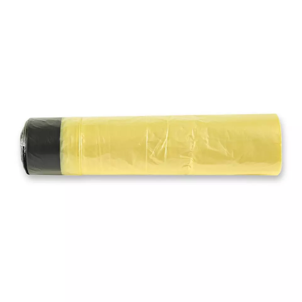 HygoClean 32996, HDPE Drawstring Garbage Bags, 60l, Yellow, Roll, image 2, gallery thumbnail