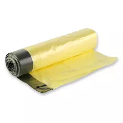 HygoClean 32996, HDPE Drawstring Garbage Bags, 60l, Yellow, Roll