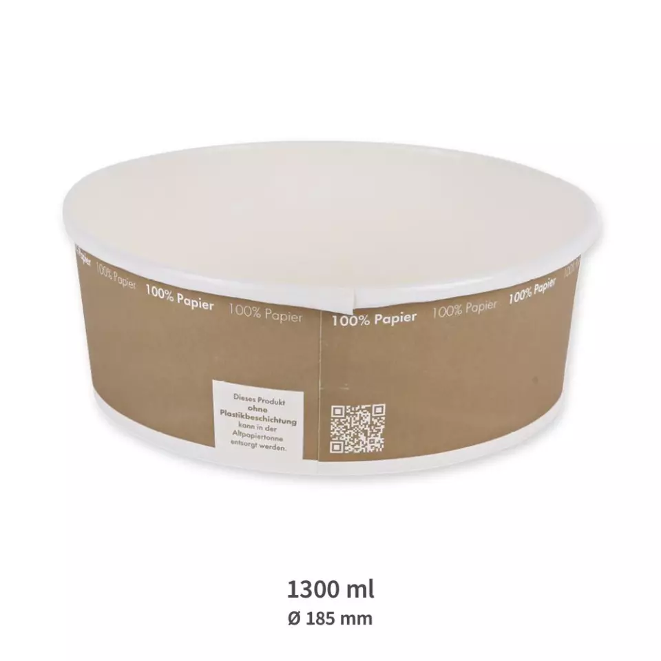NATUREStar 418130, Luomukartonkiset salaattikulhot, 1300 ml, ø 185 mm, image 2, gallery thumbnail