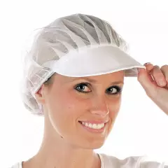 Hygostar 0042, Peaked Nylon Bouffant Caps, ø 40 cm, White