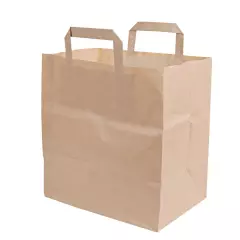 NATUREStar 35562, Luomu kraft-paperi kantokassit, 260 170 x 250 mm, ruskea, 70 g/m²