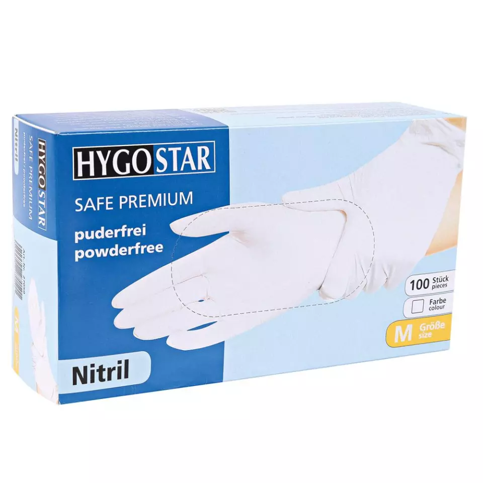 Hygostar 27000, Safe Premium nitriilikäsineet, puuterittomat, image 4, gallery thumbnail