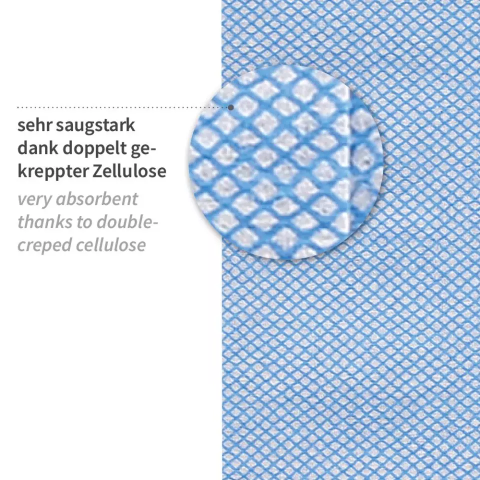 HygoClean 317506, Cellulose Cleaning Cloths, Roll, Blue, image 2, gallery thumbnail