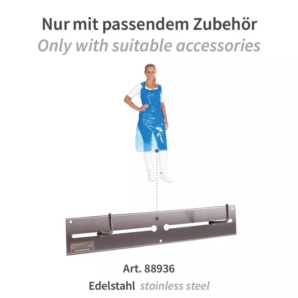 Hygonorm 23646, LDPE Disposable Aprons, Eco, 150 x 100 cm, Blue, image 4, gallery thumbnail