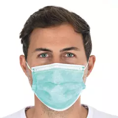 Hygostar 291771P, PP Face Masks, IIR, 3-Ply, Green, Economy Pack