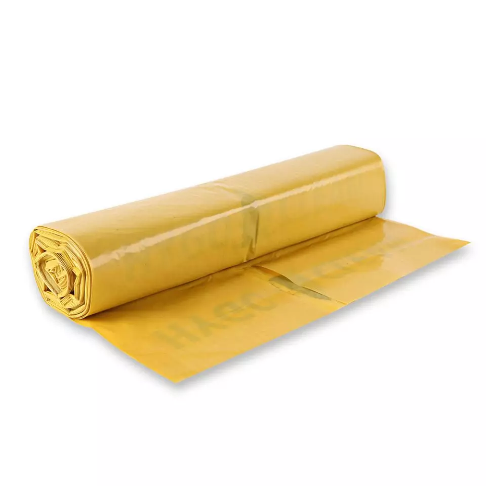 HygoClean 32558, Light LDPE Waste Bags, 120 l, Yellow, Roll, image 2, gallery thumbnail