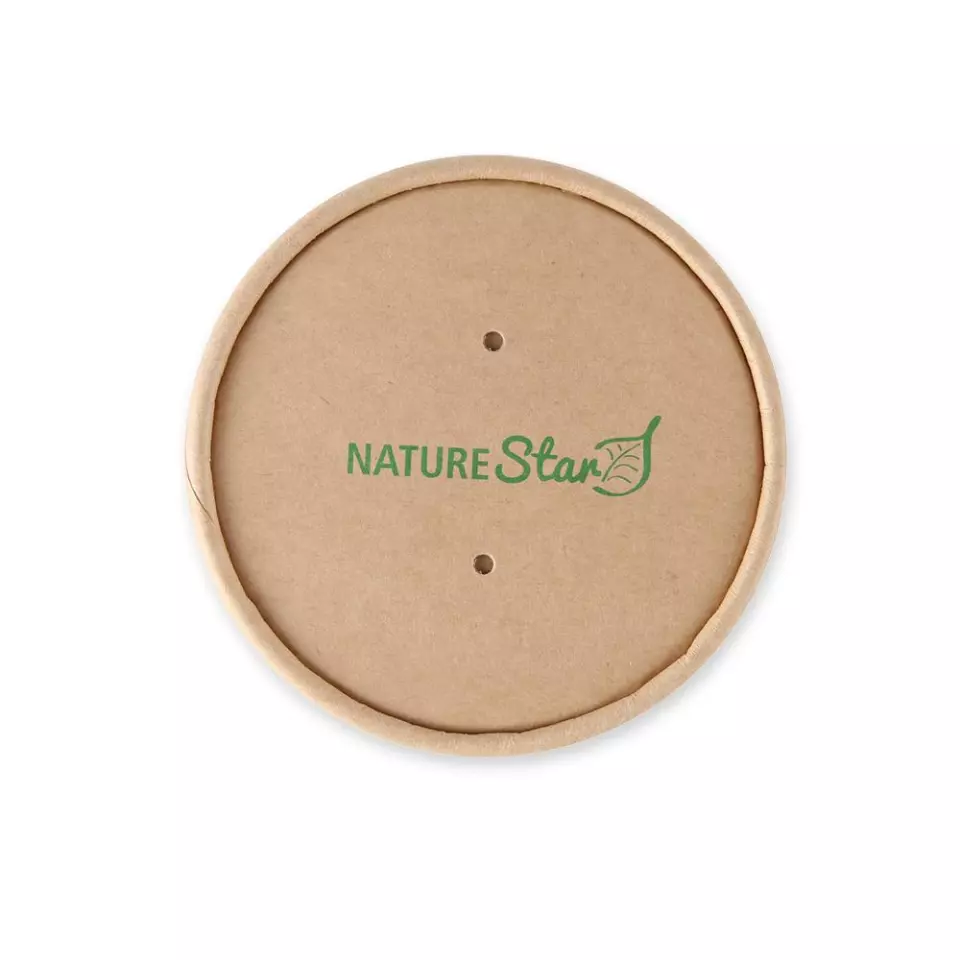 NATUREStar 416210, Luomu Minestrone voimapaperi / PLA-keittokupin kannet, ø 97 mm, image 1, gallery thumbnail