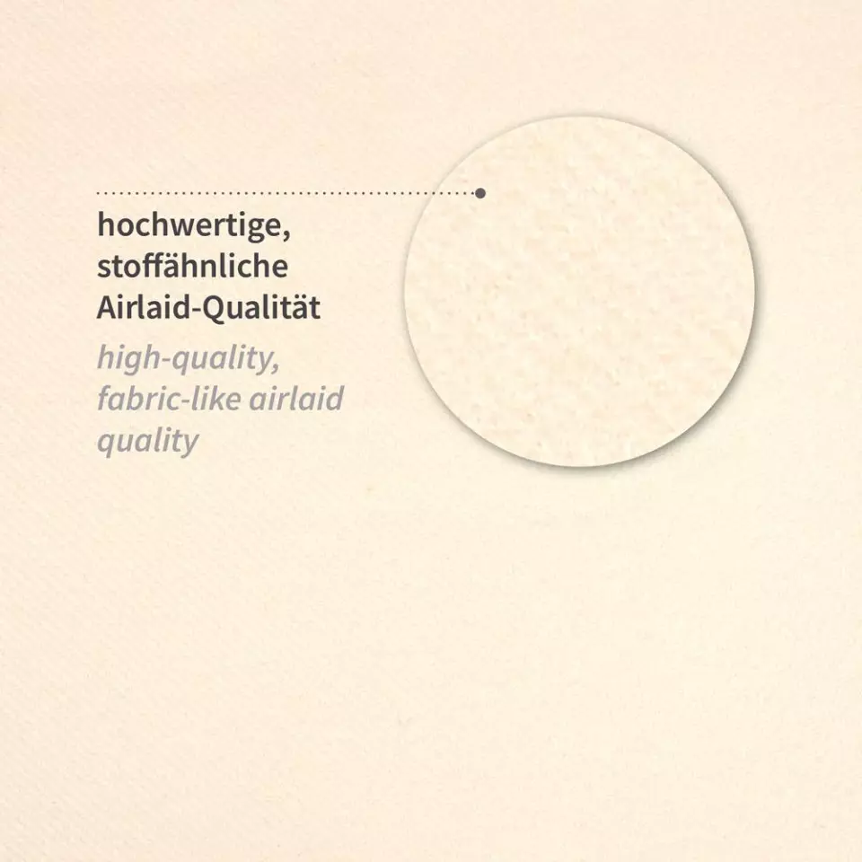 Franz Mensch 30701, Eleganza lautasliinat, 1-kerroksinen, 1/4-taitteinen, Airlaid, 40 x cm, Creme, FSC®-mix, image 2, gallery thumbnail