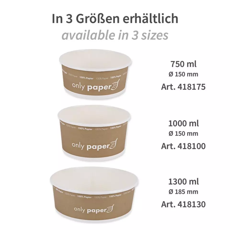 NATUREStar 418130, Luomukartonkiset salaattikulhot, 1300 ml, ø 185 mm, image 7, gallery thumbnail