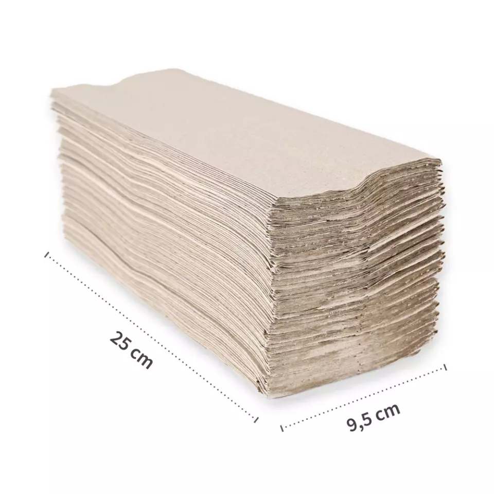 HygoClean 30400, Recycled Paper Hand Towels, 1-ply, C-fold, Natural, image 3, gallery thumbnail
