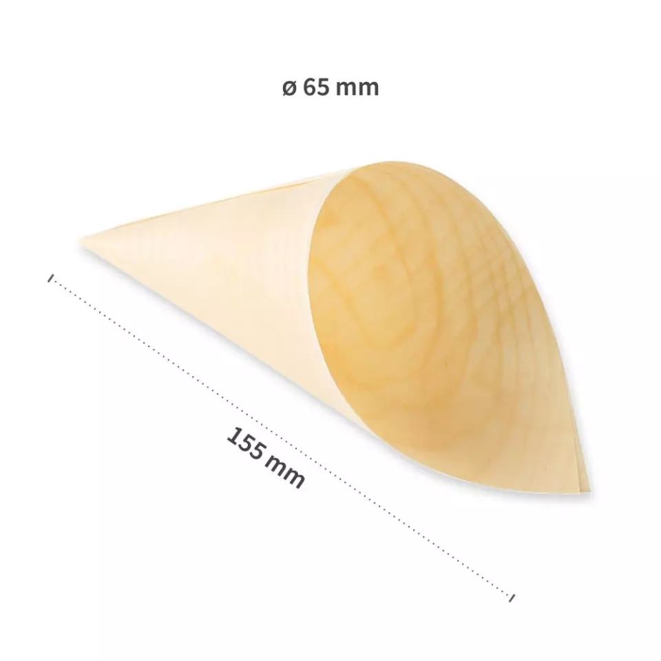 NATUREStar 388323, Luomu puiset sormiruokakartiot, ø 65 mm, 155 mm, image 3, gallery thumbnail