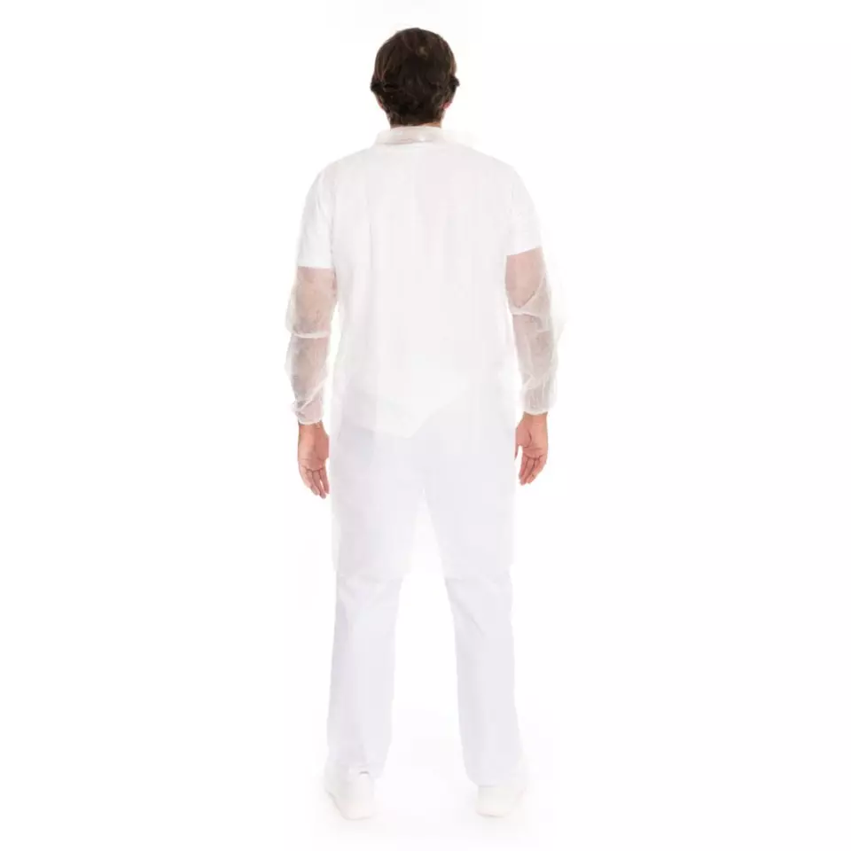 Hygonorm 274799, Eco PP Push Button Visitor Gowns, XXXXL, White, image 2, gallery thumbnail