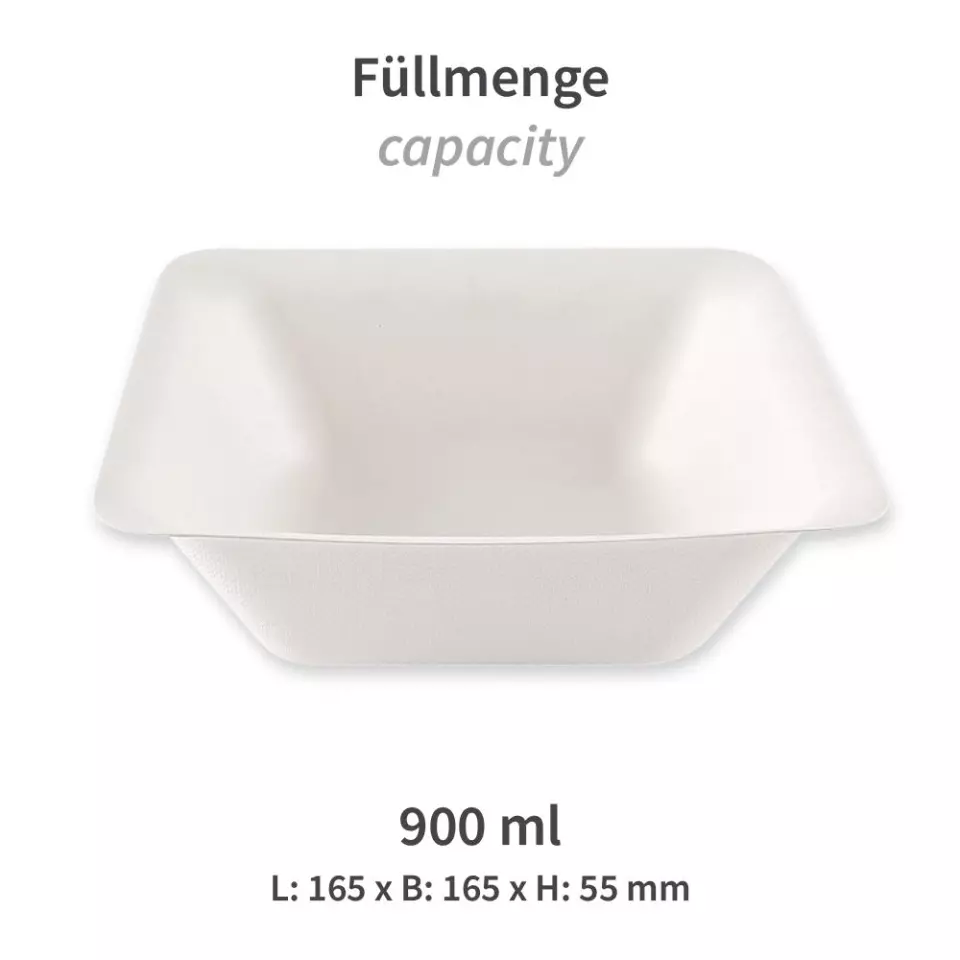 NATUREStar 411900, Eleganza Organic Bagasse Trays, 165 x 55 mm, 900 ml, image 2, gallery thumbnail