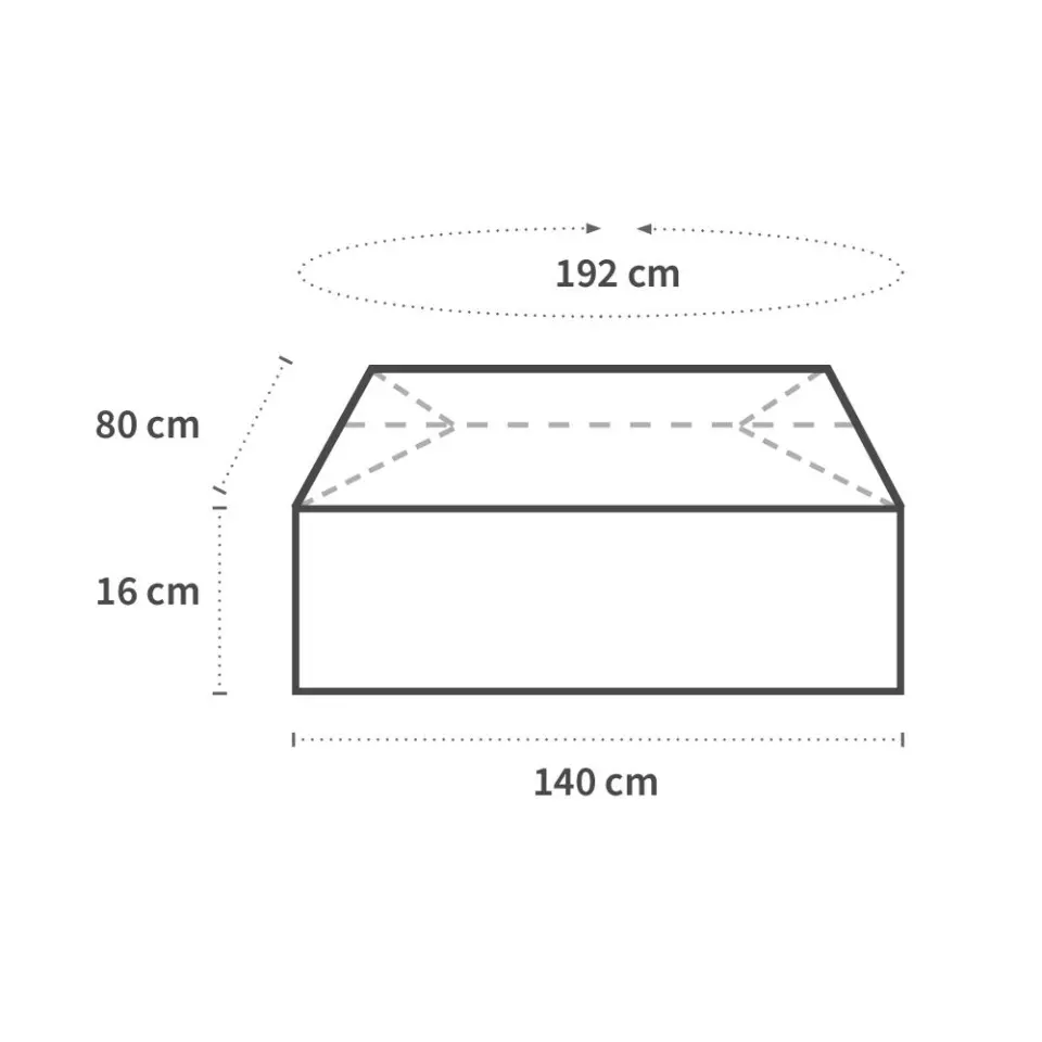 Hygostar 52216, Eurolaatikon suojahuppu, 1400 x 800 mm, sininen, LDPE, image 3, gallery thumbnail