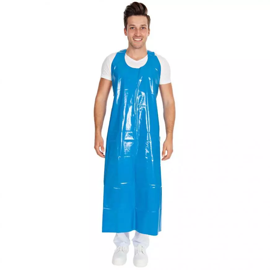 Hygostar 238062, TPU Bib Aprons, 130 x 90 cm, Blue, Detectable, 160 my, image 1, gallery thumbnail