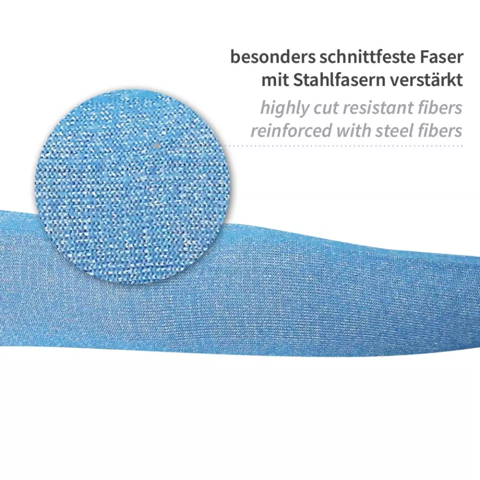 Hygostar 336806, Cut Allfood Stainless Steel Fibre Protection Sleeves, Blue, image 2, gallery thumbnail