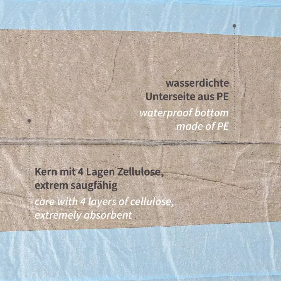 Hygostar 52792, 6-Ply PP/Recycled Cellulose/PE Bed Underpads, 60 x cm, image 3, gallery thumbnail