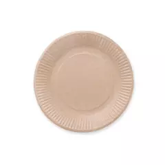 Franz Mensch 415095, Organic Kraft Paper Plates, Ø 180 mm, FSC®-mix