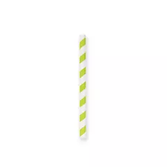 NATUREStar 421370, Cocktail luomupaperipillit, FSC®-mix, vihreä/valkoraidallinen, ø 8 mm, 130 mm