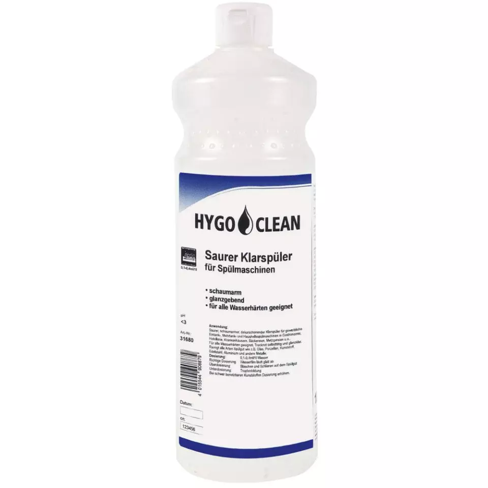 HygoClean 31685, Acidic Dishwasher Rinse Aid, 1 l, image 1, gallery thumbnail