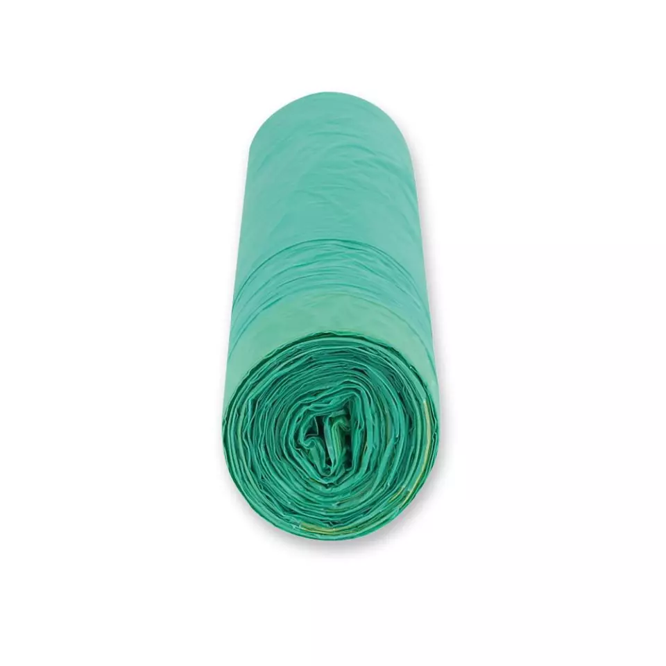 HygoClean 32998, HDPE Drawstring Garbage Bags, 60 l, Green, Roll, image 4, gallery thumbnail
