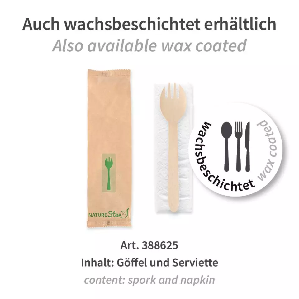 NATUREStar 388605, Spork Wood Cutlery Sets, FSC® 100%, image 5, gallery thumbnail