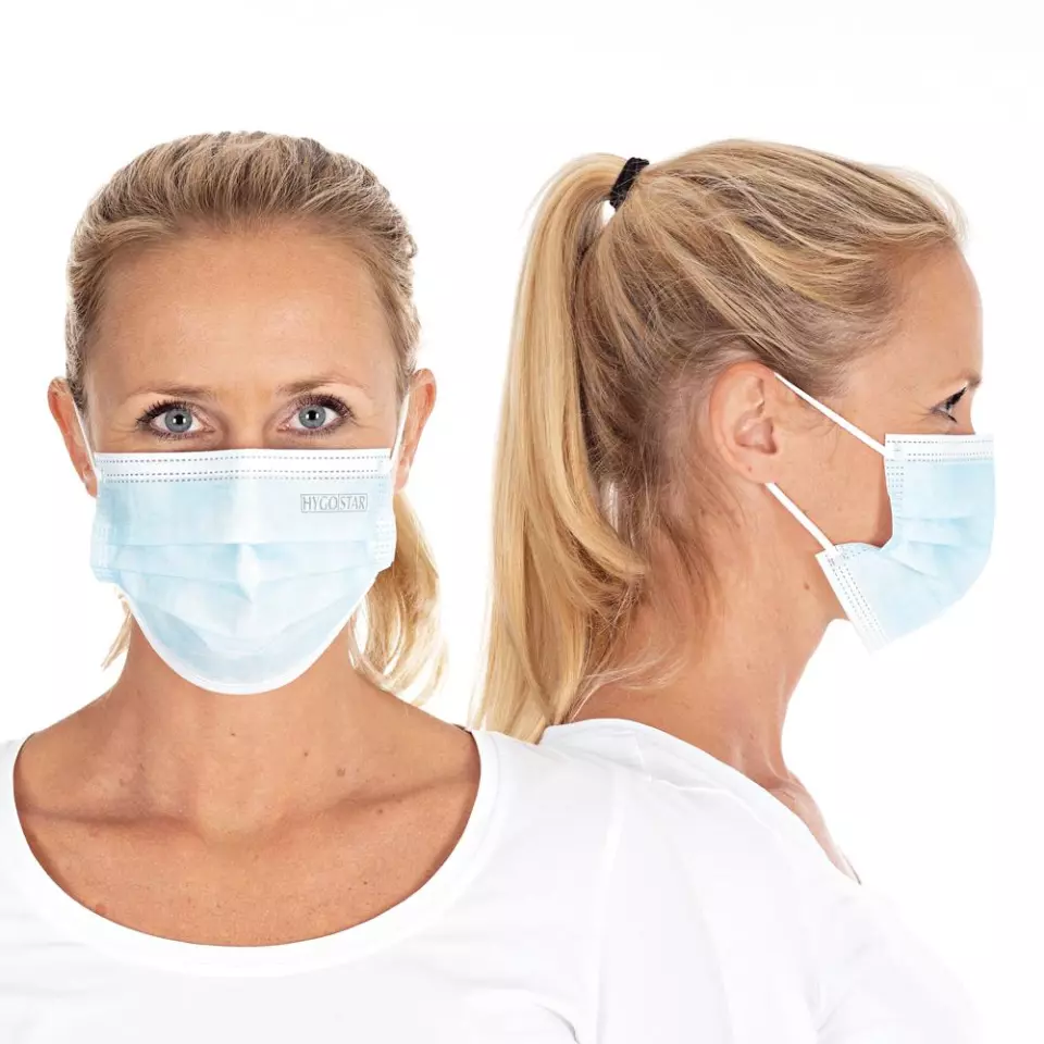 Hygostar 29176P, Type II 3-Ply PP Face Masks, Blue, Economy Pack, image 2, gallery thumbnail