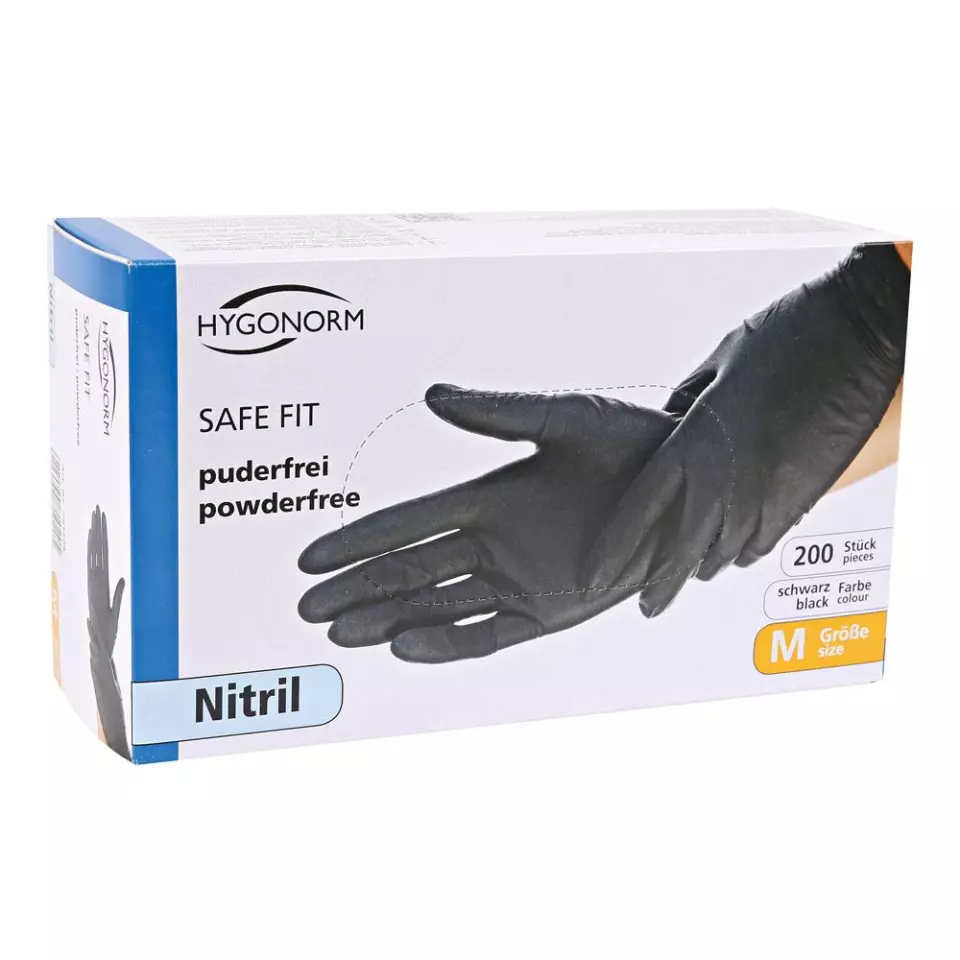 Hygonorm 261008, Safe Fit Nitrile Gloves, Powder-Free, image 2, gallery thumbnail