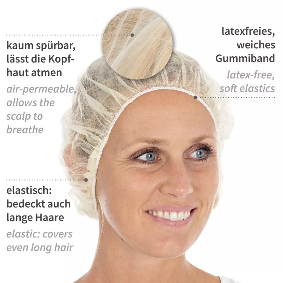 Hygonorm 12659, PP Bouffant Caps, Light, image 10, gallery thumbnail