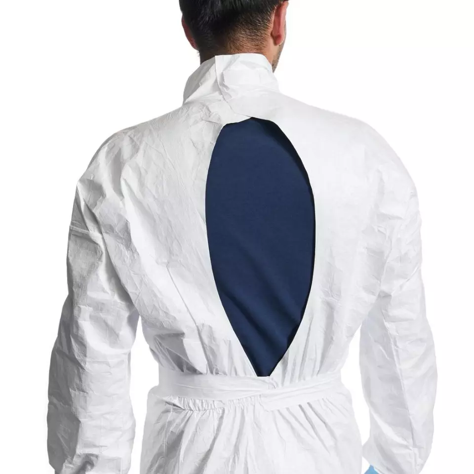 DuPont IC-703-S-WH-00, Tyvek Isoclean IC703 Chemo Gown, White, image 3, gallery thumbnail