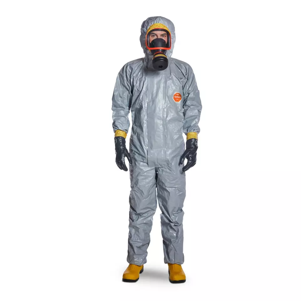 DuPont TF-CHZ5-T-GY-00, Tychem 6000 F Plus Coverall, Grey, image 1, gallery thumbnail