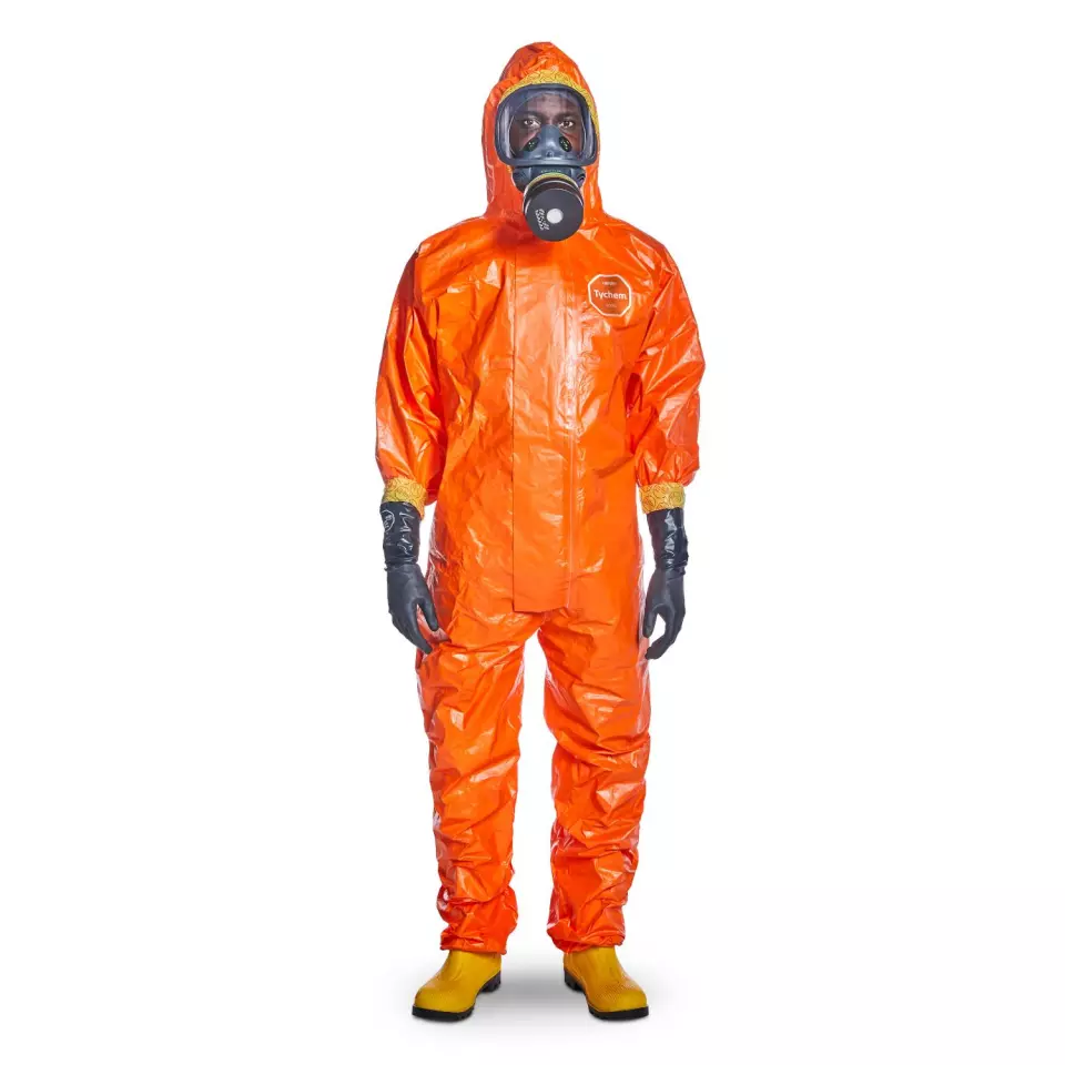 DuPont TF-CHA5-T-OR-00, Tychem 6000 F Coverall, Orange, image 1, gallery thumbnail