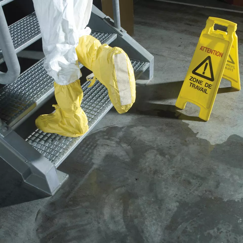DuPont TC-POBA-S-YL-00, Tychem 2000 C Boot Cover, Yellow, image 2, gallery thumbnail