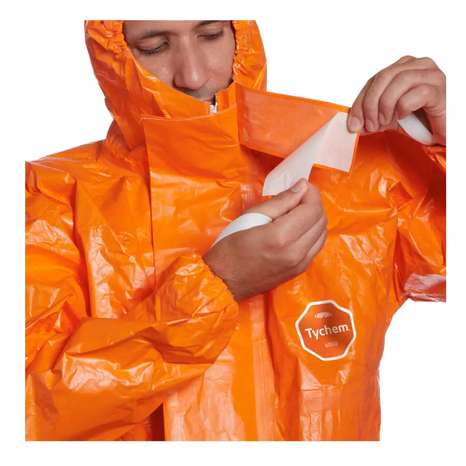 DuPont TF-CHA5-T-OR-00, Tychem 6000 F Coverall, Orange, image 3, gallery thumbnail