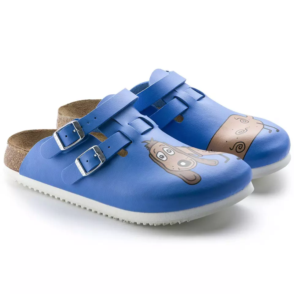 Birkenstock 582536, Kay SL BF Kapeat työsandaalit, koirakuvioinen sininen, image 5, gallery thumbnail