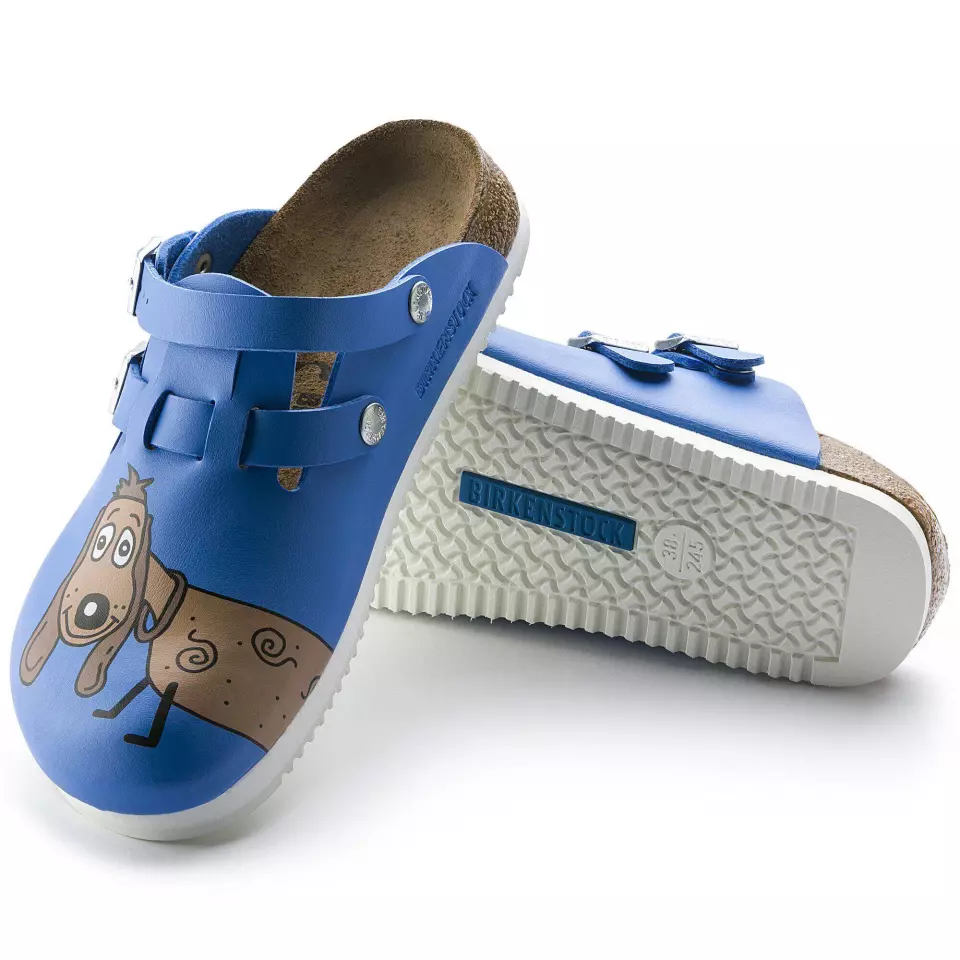 Birkenstock 582536, Kay SL BF Kapeat työsandaalit, koirakuvioinen sininen, image 4, gallery thumbnail