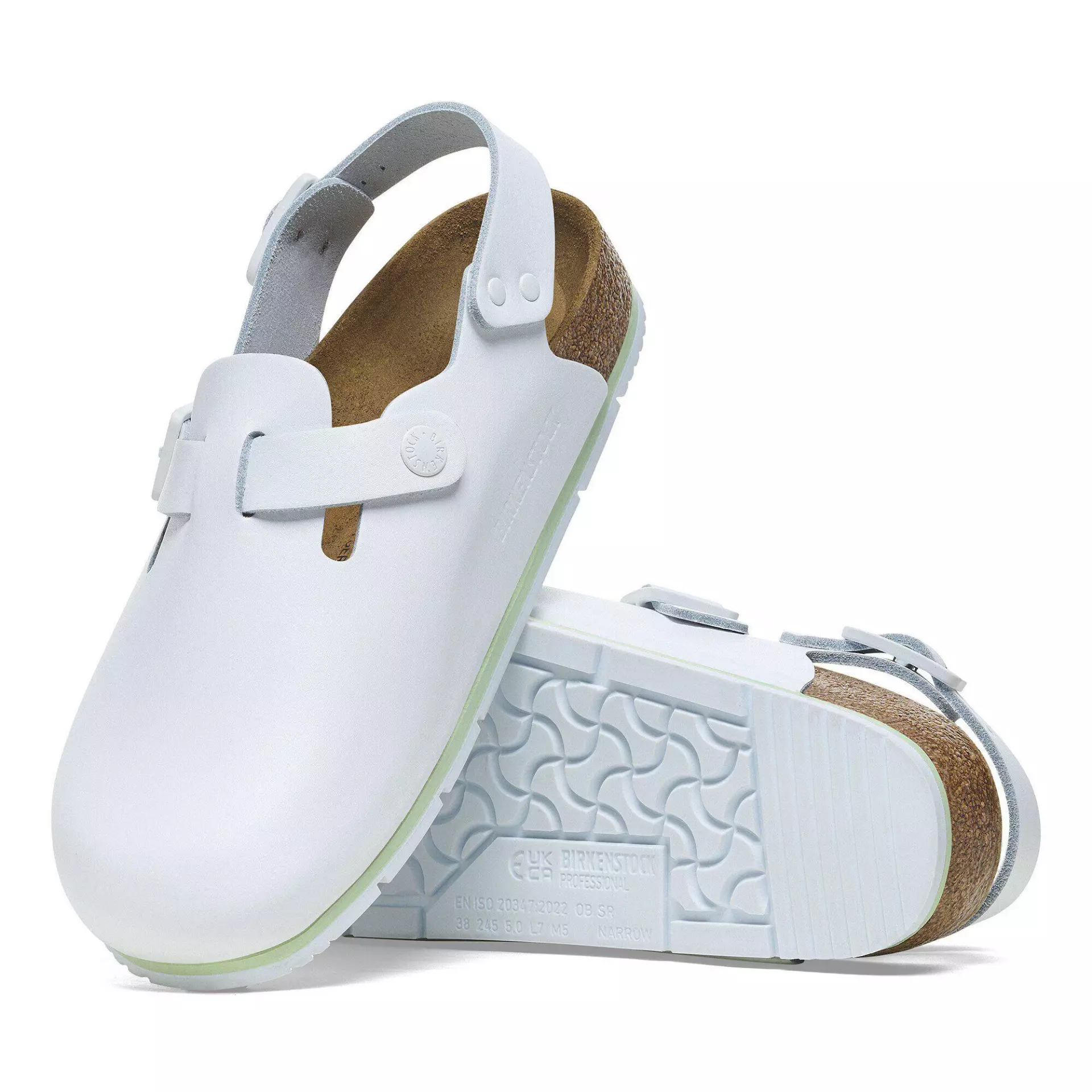 Birkenstock 1025956, Tokio PRO LE Regular Occupational Sandals, White, image 2