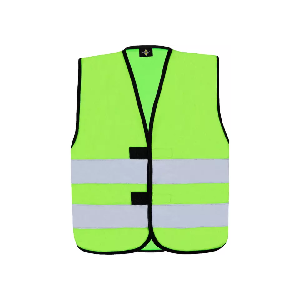 Korntex KWLG100, Aarhus Children's Safety Vest with Velcro Fastening, Light Green, image 1, gallery thumbnail
