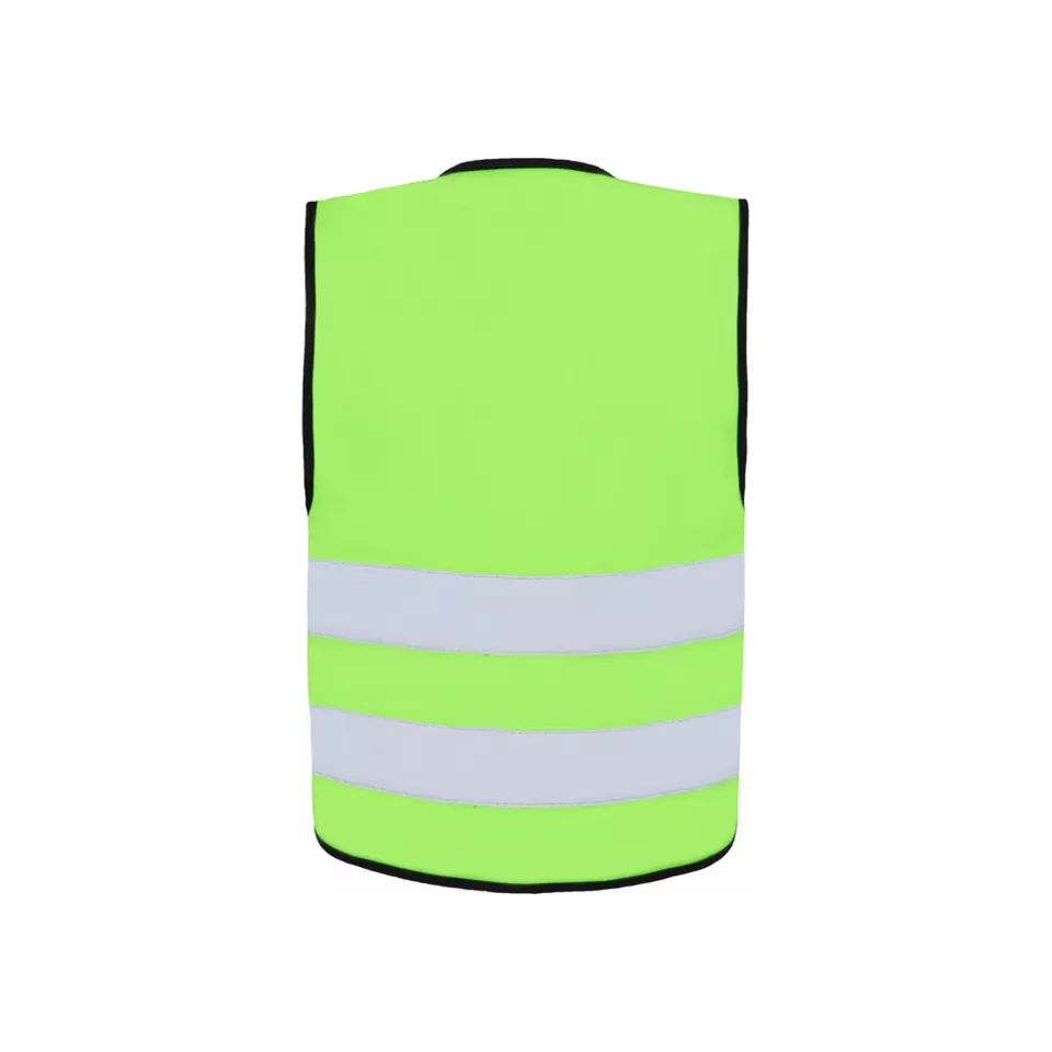 Korntex KWLG100, Aarhus Children's Safety Vest with Velcro Fastening, Light Green, image 2, gallery thumbnail