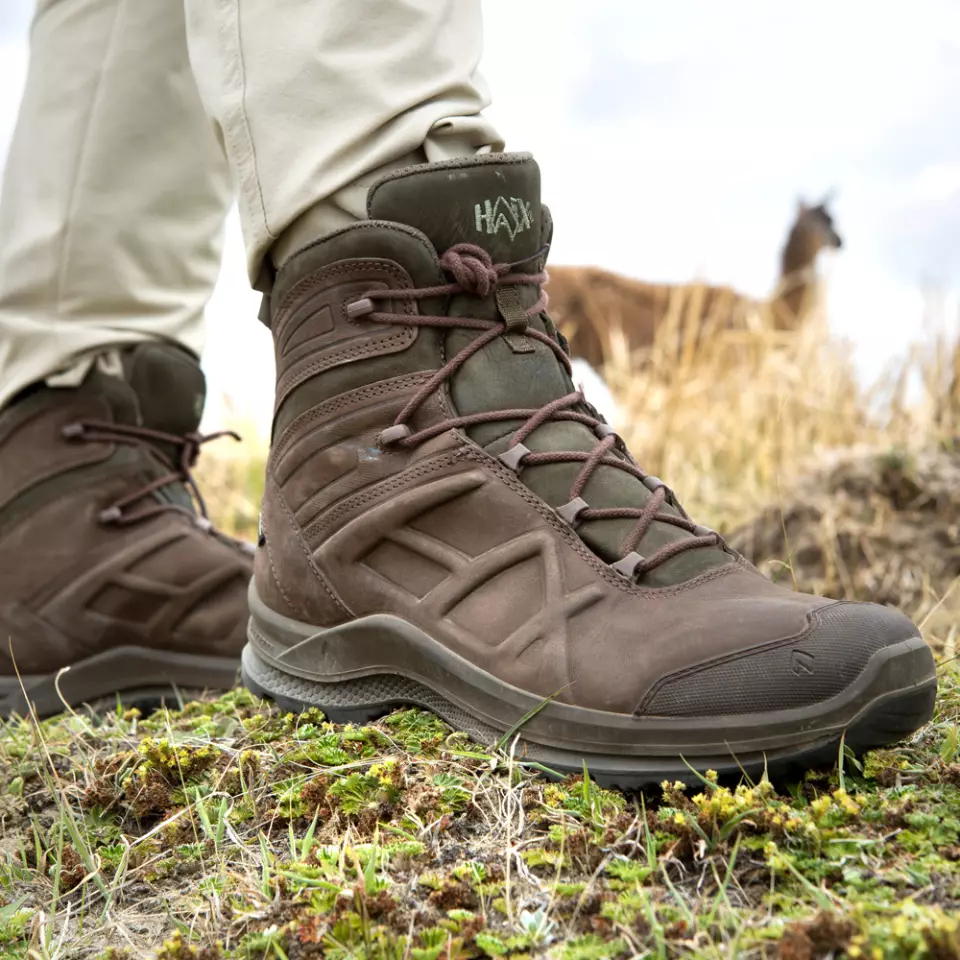 HAIX B2486-B, Black Eagle Nature GTX Hohe Arbeitsschuhe, O2, Braun/Grün, image 3, gallery thumbnail