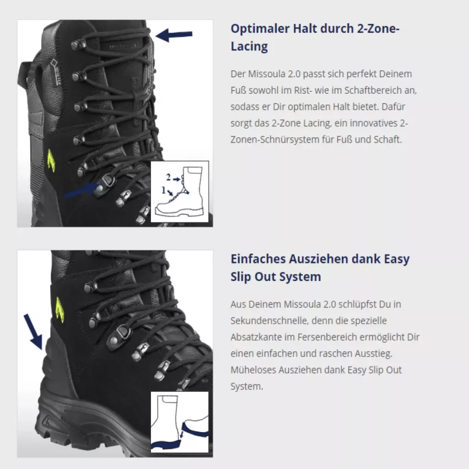 HAIX 7977, Missoula 2.0 Boots, Black/Yellow, image 7, gallery thumbnail