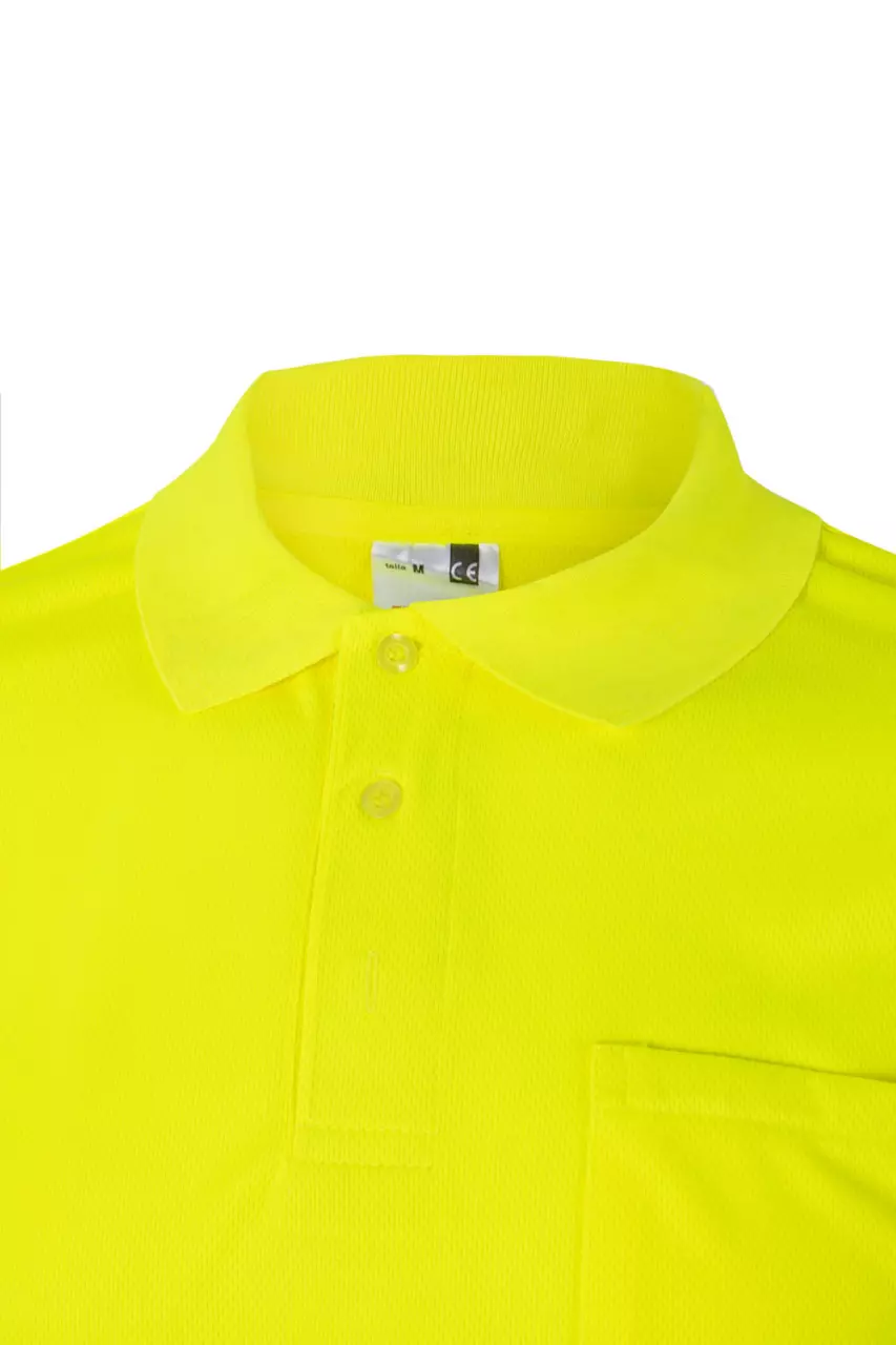 Velilla 172-20-1, High-Vis Polo Shirt, Hi-Vis Yellow, image 2, gallery thumbnail