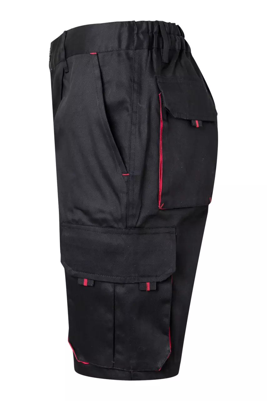 Velilla 103007-00-12, Work Shorts, Black/Red, image 5, gallery thumbnail