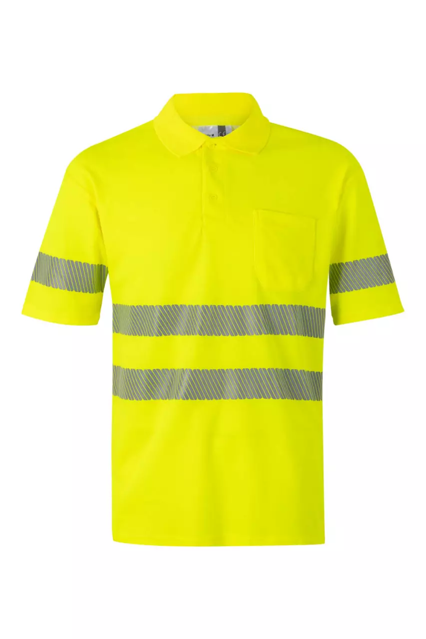 Velilla 305522-20, High-Vis Short Sleeve Polo Shirt, Hi-Vis Yellow, image 1, gallery thumbnail