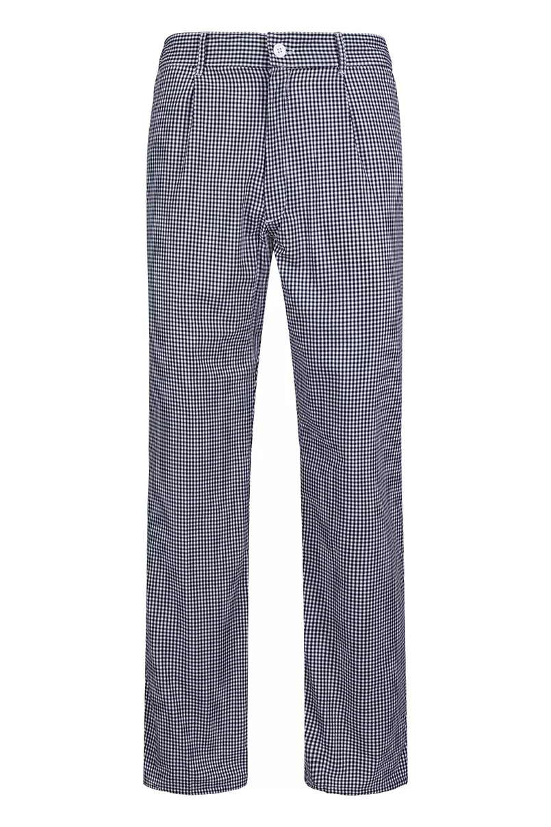 Velilla 351-01, Work Trousers, Blue Houndstooth, image 1, gallery thumbnail