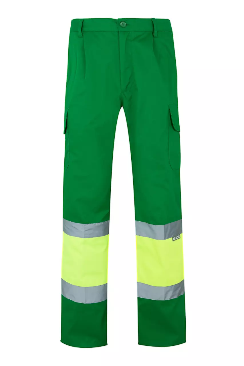 Velilla 157-29-20, High-Vis Trousers, Grass Green/Hi-Vis Yellow, image 1, gallery thumbnail
