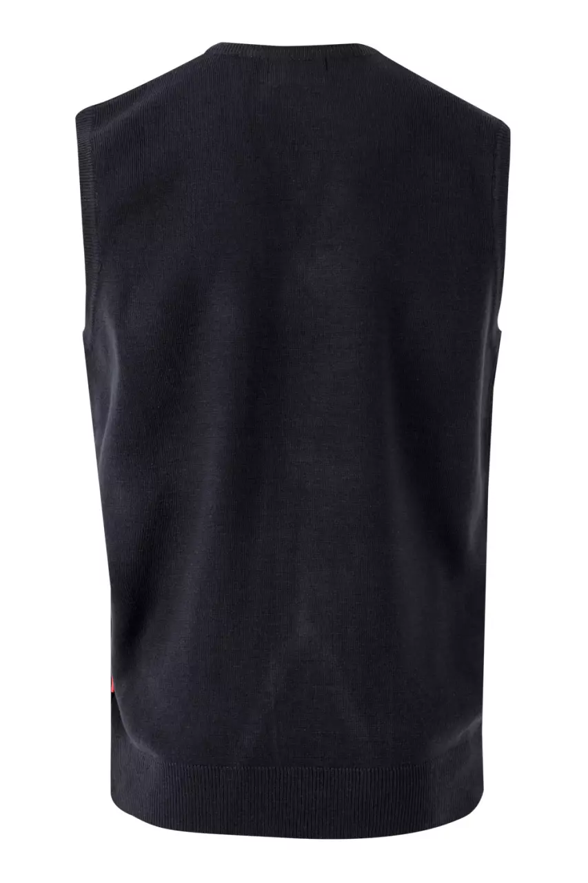 Velilla 99-01, V-Neck Sweater Vest, Marine Blue, image 2, gallery thumbnail