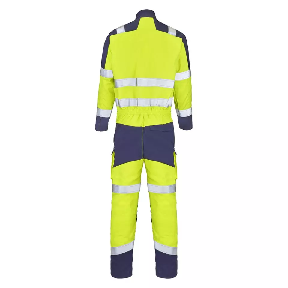 Cepovett 9G723004-VXZ-HSN, Medusa Coverall with Reflective Bands, Fluorescent Yellow/Navy Blue, image 2, gallery thumbnail